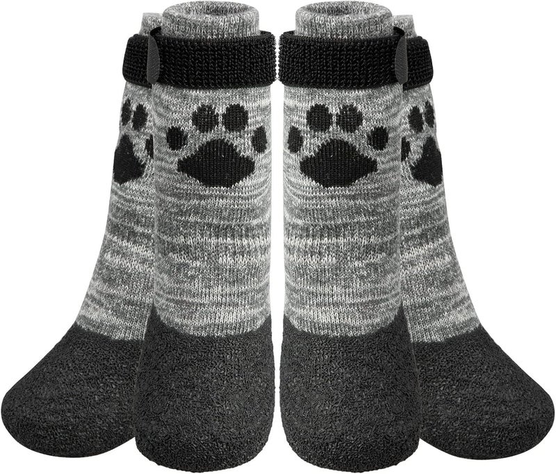 KOOLTAIL Anti Slip Dog Socks for Hot/Cold Pavement to Prevent Licking Paws,Booties for Hardwood Floors,Traction Rain Dog Boots&Paw Protectors Shoes with Grip for Outside Small Medium Large Senior Dogs - Image 1